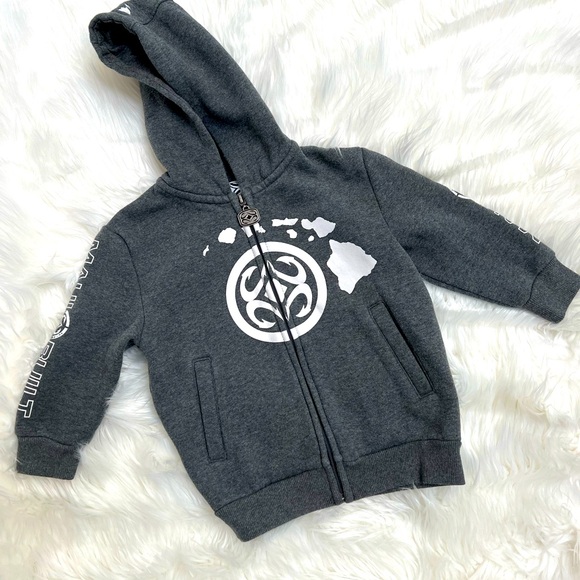 Maui Built Kids Grey Full Zip hoodie-Medium (2-3 years) - Picture 2 of 9